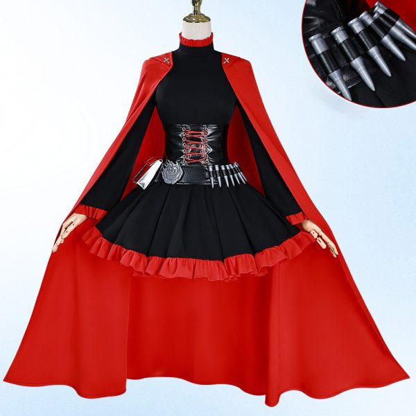 Traje de cosplay inspirado en la cazadora roja del anime - Vista frontal