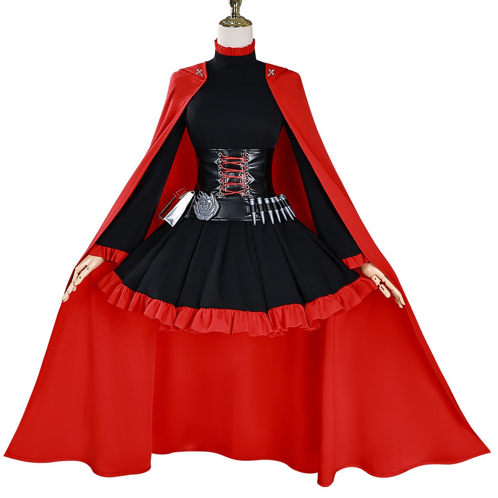 Traje de cosplay inspirado en la cazadora roja del anime - Vista frontal