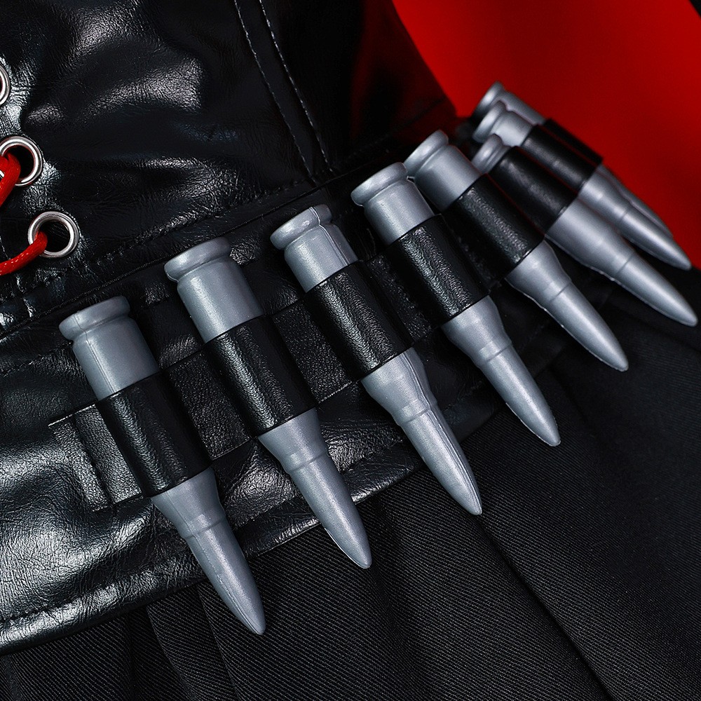 Capa y accesorios de Red Huntress Cosplay Primer plano